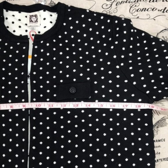 Anne Klein Dot Jacquard Cardigan - Picture 9 of 9